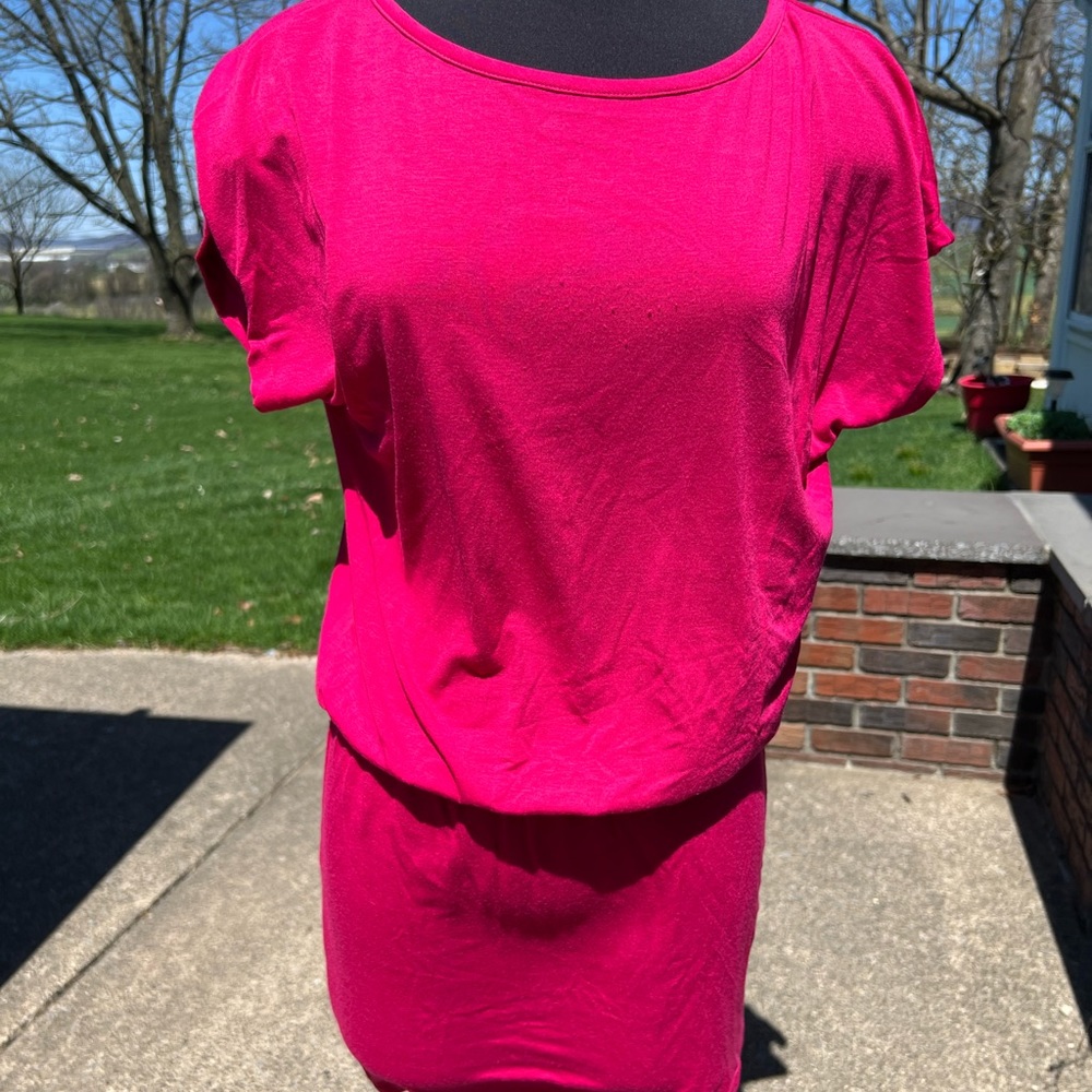 Pink Short Sleeve Dress